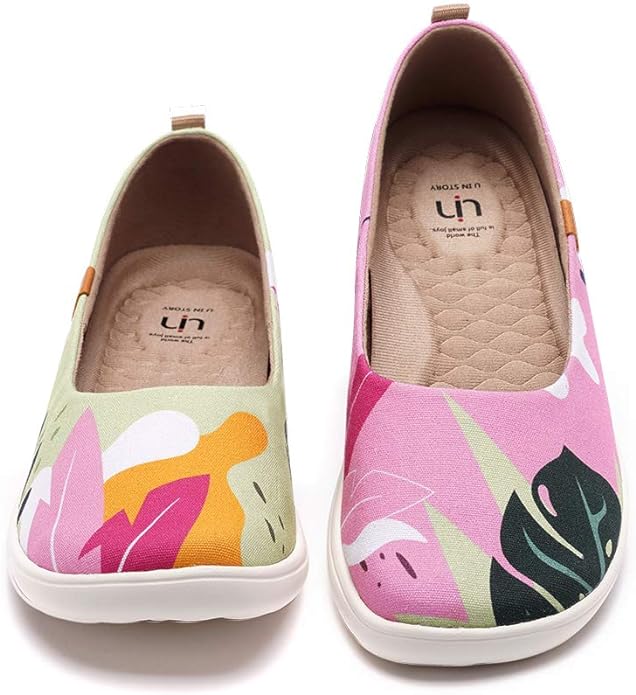 Pair of colorful women canvas shoes