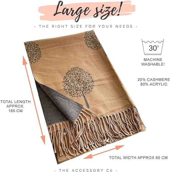 Cashmere Tree Life Blanket Scarf